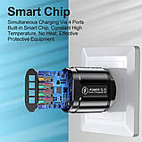 USB 4 адаптер зарядний пристрій для смартфона планшета павербанка, фото 4