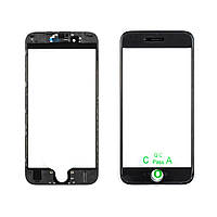 Стекло тачскрина APPLE iPhone 6S чёрное, с рамкой и OCA плёнкой