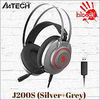 Гарнитура для геймера A4Tech J200S Bloody (Silver+Grey) USB