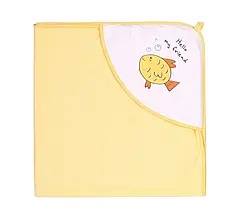 Пелюшка після купання бавовна махра 100*100 Бембі ПЕ9/500 жовтий