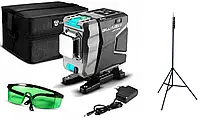 3D DEKO DKLL12tdP02 12 ліній НАЙБІЛЬШОЇ ШТАТИВ Зелений ПРОМІНЬ до 50м лазерний рівень нівелір