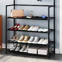 Вішалка для одягу в передпокій з полицями для взуття New simple floor clothes rack, фото 3