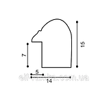 Рамка 13х18 з пластику - Біла з золотом - з склом, фото 5