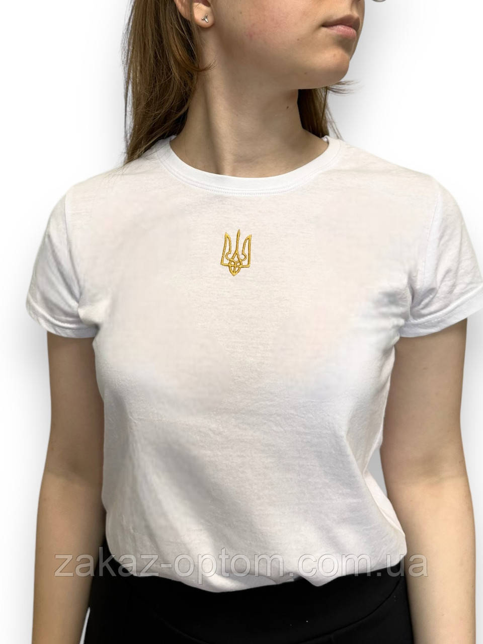 Футболка жіноча оптом 100%Cotton (XS-XL) Україна -104665