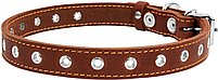 Нашийник шкіряний для середніх порід собак Collar безрозмірний 20 мм 50 см Коричневий 01516, фото 2