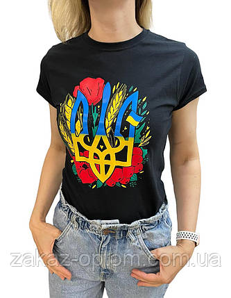 Футболка жіноча оптом 100%Cotton (XS-3XL) Україна -104671, фото 1