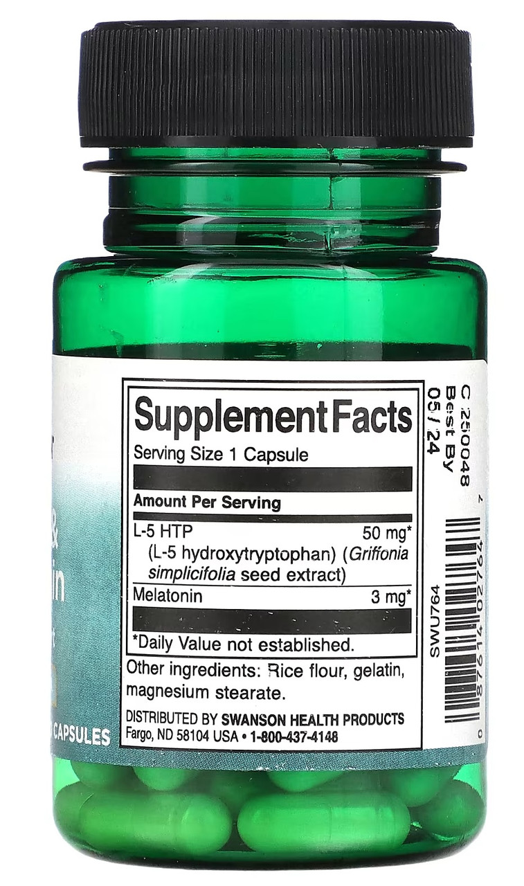 Купить 5-HTP Мелатонин 30 капс (США) Swanson 5-HTP Melatonin, цена 205 ...