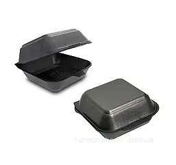 Ланч бокс чорний НР-6 (150*152*60), 125 шт/уп