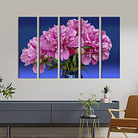 Картина на холсте KIL Art Волшебный букет розовых пионов 155x95 см (907-51) z110-2024