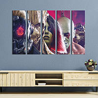 Модульная картина из 5 частей на холсте KIL Art Guardians of the Galaxy от Марвел 132x80 см (727-51) z110-2024