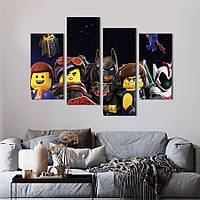 Картина на холсте KIL Art Популярные персонажи Лего Фильма 129x90 см (1516-42) z110-2024