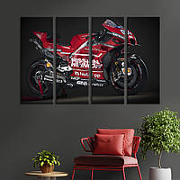 Картина на холсте KIL Art Стильный мотоцикл Ducati ucati Desmosedici GP19 149x93 см (1314-41) z110-2024