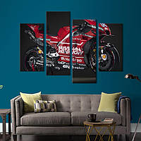 Картина на холсте KIL Art Мощный мотоцикл Ducati ucati Desmosedici GP19 129x90 см (1314-42) z110-2024
