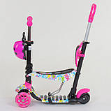 Самокат — біговел 5 в1 Best Scooter з батьківською ручкою та підніжками арт. 62310, фото 3