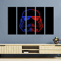 Картина на холсте KIL Art Шлем штурмовика из Звёздных войн 132x80 см (1511-51) z110-2024