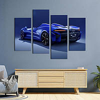Картина на холсте KIL Art Яркий синий суперкар McLaren Elva 149x106 см (1356-42) z110-2024