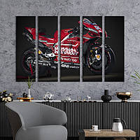 Картина на холсте KIL Art Красный Ducati ucati Desmosedici GP19 155x95 см (1314-51) z110-2024