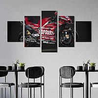 Картина на холсте KIL Art Спортивный мотоцикл Ducati ucati Desmosedici GP19 187x94 см (1314-52) z110-2024