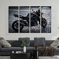 Картина на холсте KIL Art Чёрный мотоцикл Yamaha FZ1 149x93 см (1379-41) z110-2024