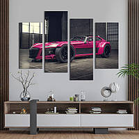 Картина на холсте KIL Art Яркое авто Donkervoort D8 GTO Individual 129x90 см (1383-42) z110-2024