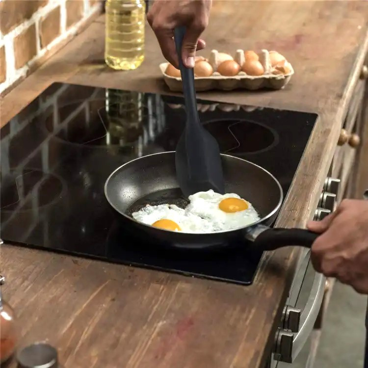 Чёрная силиконовая кухонная лопатка 28 см: цена, купить в Украине от ...