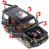 Машинка Mercedes Gelandewagen G63 іграшка моделька металева 16 см Чорний (60113), фото 5