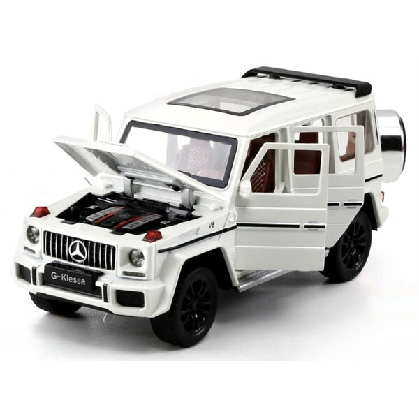 Машинка Mercedes Gelandewagen G63 іграшка моделька металева 16 см Білий (60114), фото 1