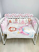 Набор постельного белья в детскую кроватку Фея: одеялко трансфомируется в конверт