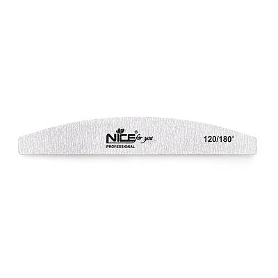 Двостороння пилка для нігтів Nice for you 120/180 Місяць