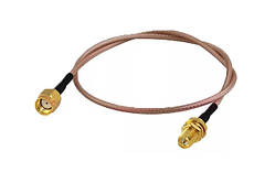 Антенний подовжувач RP-SMA Female - RP-SMA Male ReadyToSky кабель RG316 довжиною 40 см - 1 шт.