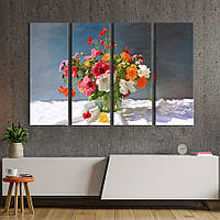 Картина на холсте KIL Art Красочные летние цветы 149x93 см (872-41) z110-2024