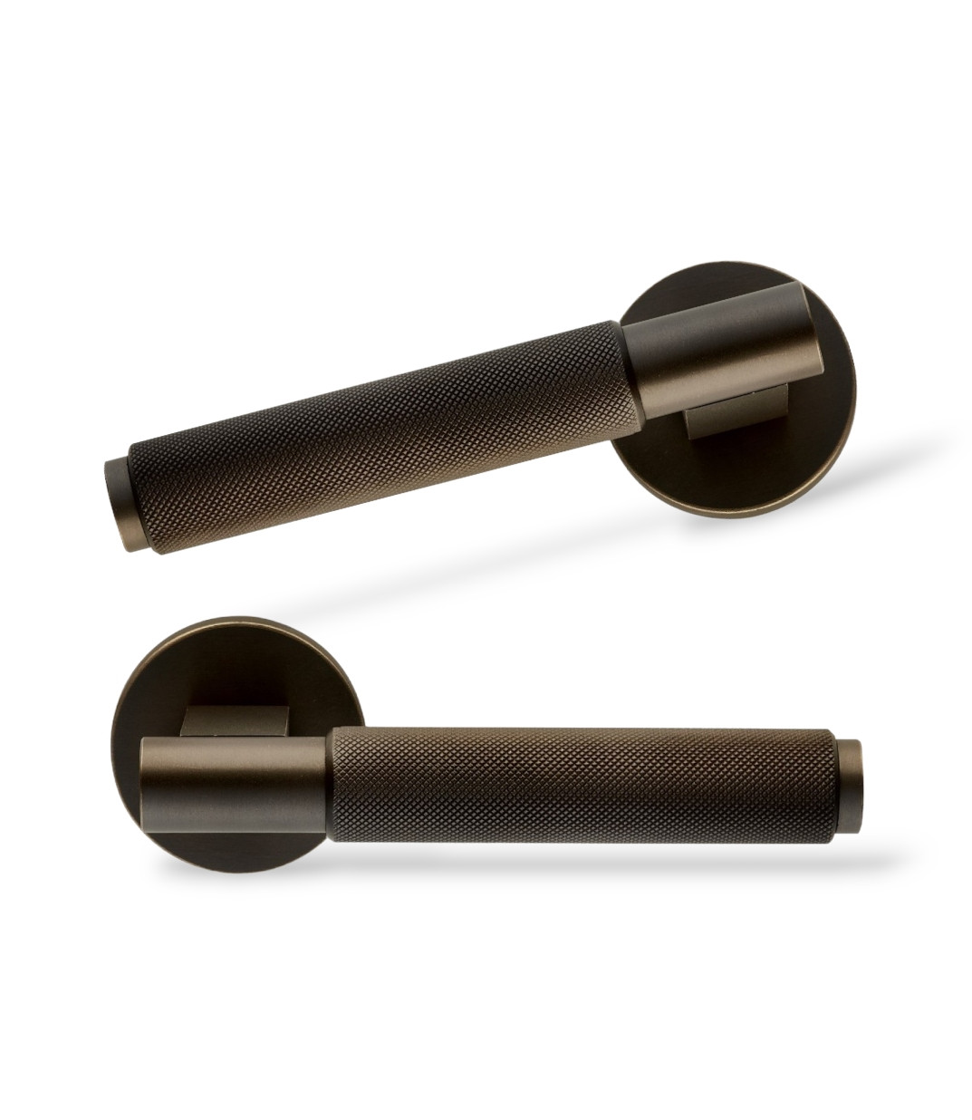 Дверні ручки Ilavio 2411 темна бронза для вхідних/міжкімнатних дверей, фото 1