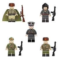 Фигурки человечки военные советские солдаты и немец вторая мировая война