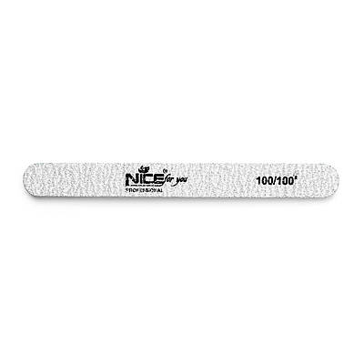 Двостороння пилка для нігтів Nice for you 100/100 вузька
