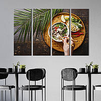 Модульная картина из 4 частей на холсте KIL Art Колоритная азиатская еда 149x93 см (305-41) z110-2024