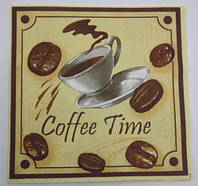 Салфетка для декупажа Coffee time 33х33см