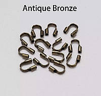 Набор 10шт Концевик Зажим для основы античная бронза 4,5х4мм