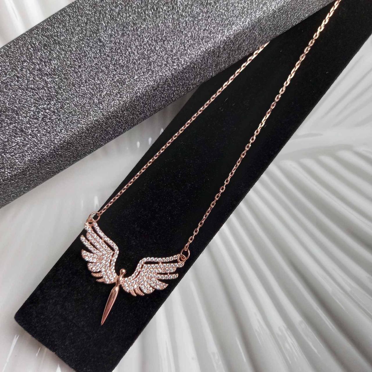 Срібне кольє в позолоті Крила Ангела