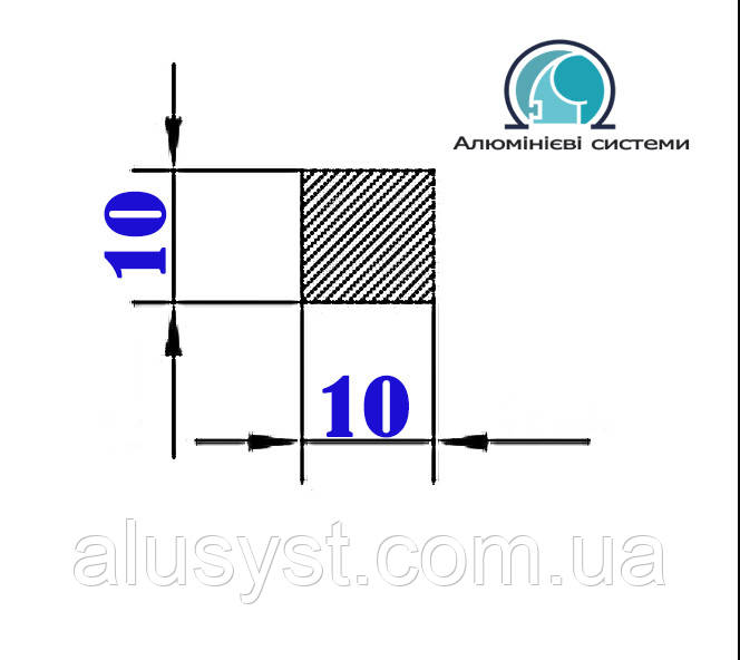 10х10 мм / смуга 1 метр / без покриття