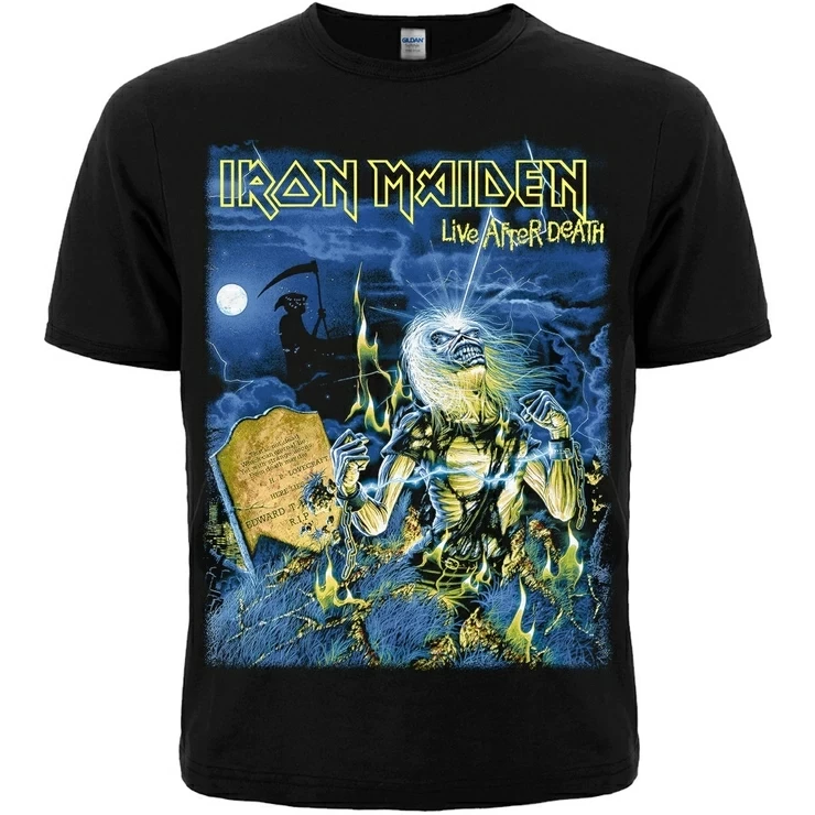 Футболка Iron Maiden "Live After Death" | Футболка з символікою рок | Футболка рок | Футболка чорна