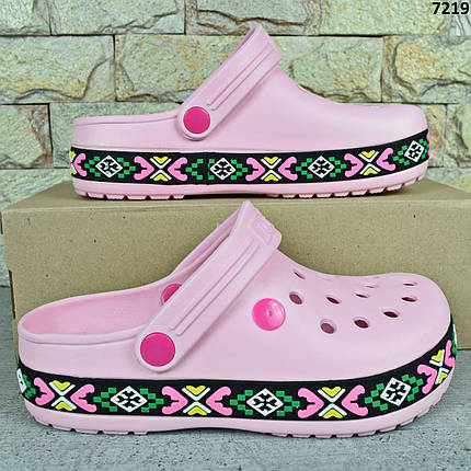 Сабо крокси жіночі перламутрові з яскравим принтом Dago Stylе, фото 1