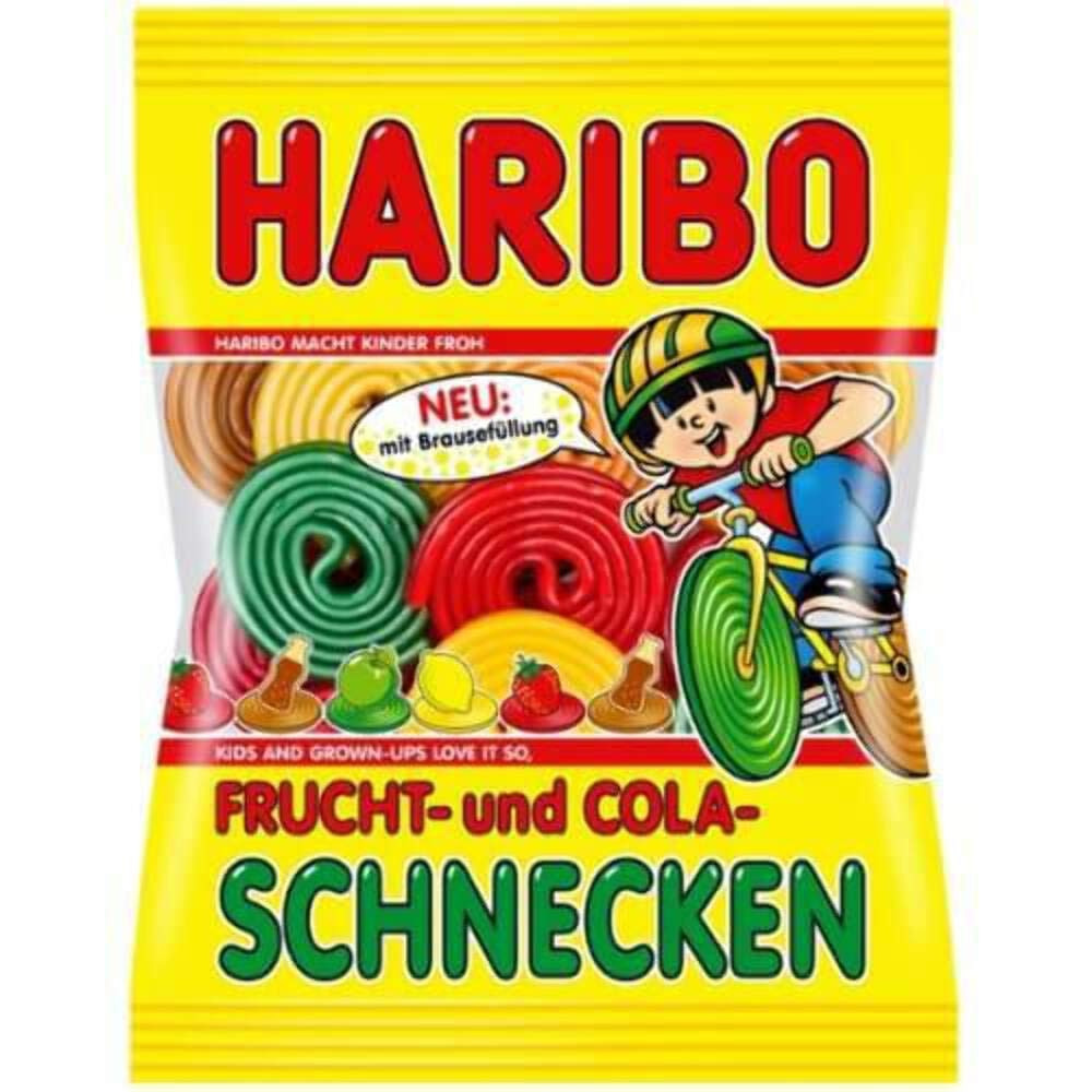 Цукерки Желейні Мармеладки Haribo Schnecken Frucht und Cola 160 г Німеччина