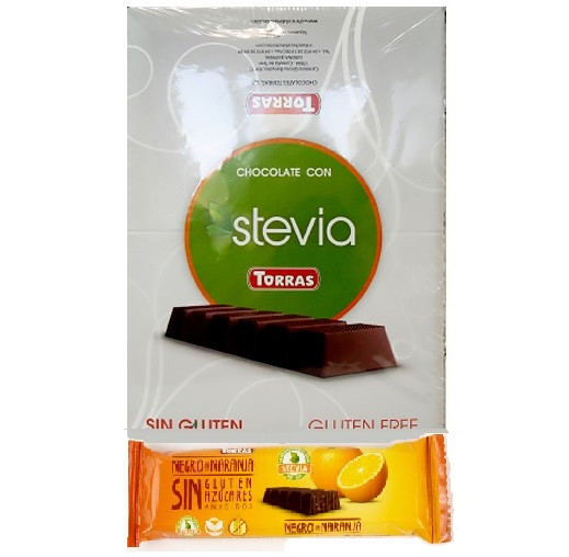 Шоколад Чорний без Сахара без глютену Torras з Апельсіном Negro & Naranja 35 г Іспанія (24 шт./1 уп)