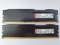 Комплект оперативной памяти Kingston HyperX Fury Black DDR3 8Gb (2x4Gb) 1600MHz PC3-12800 (HX316C10FBK2/8) Б/У
