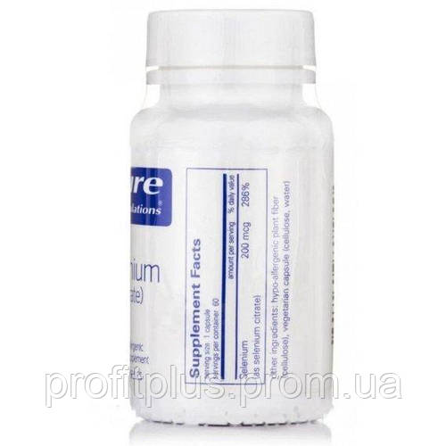 Купить Комплекс Селен и Молибден Pure Encapsulations Selenium Citrate ...