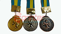 Медаль "Бокс" 3 место 6.5 см. с лентой