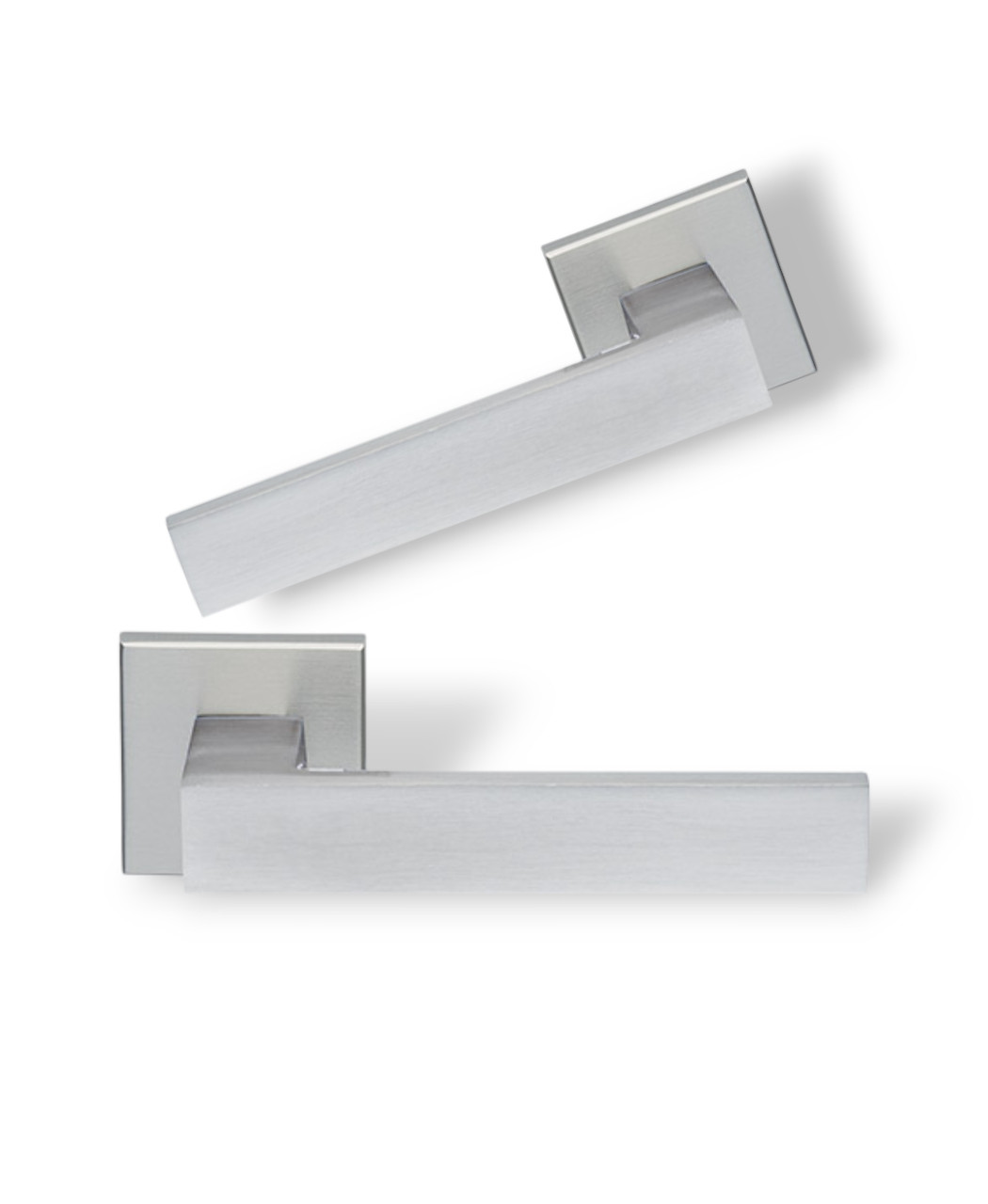 Дверні ручки Ilavio 2036 матовий хром для вхідних/міжкімнатних дверей, фото 1