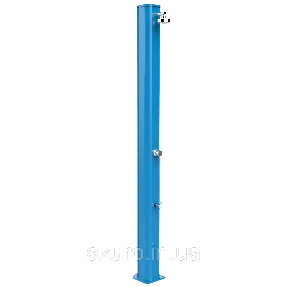 Душ сонячний Aquaviva Big Jolly алюмінієвий з мийкою для ніг, блакитний A320/5012, 35 л