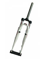 Вилка безнарізна MOZO C-710 26" шток 1 1/8" під дискові гальма та вібрійкові гальма Біла ORG