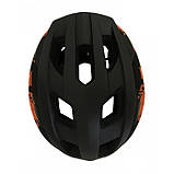 Шолом з козирком дорослий Calibri FSK-Y53 L (58-61) Чорно-жовтогарячий ORG, фото 3